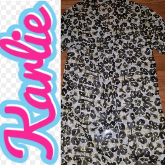 Women's Karlie Sheer Robe Size Large Animal Print - Picture 1 of 7